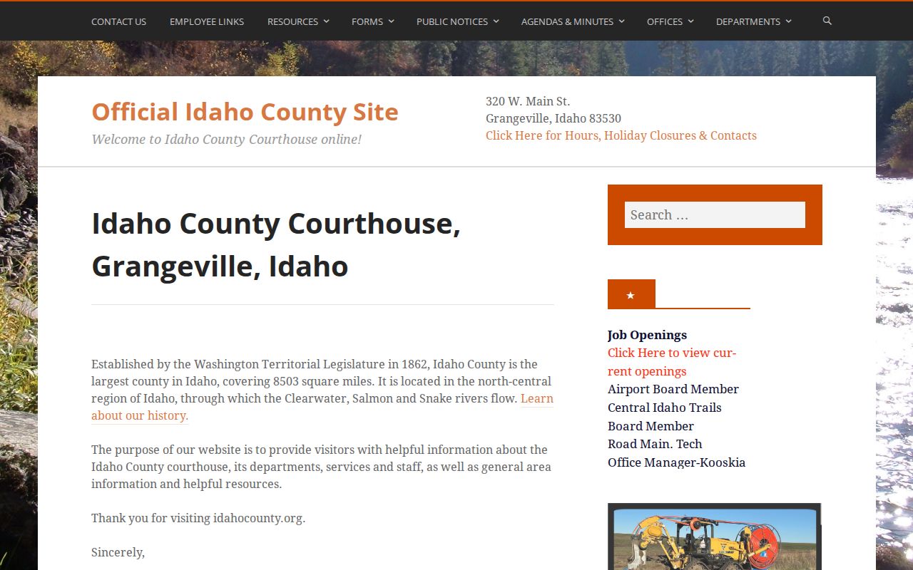 Official Idaho County courthouse criminal records hub